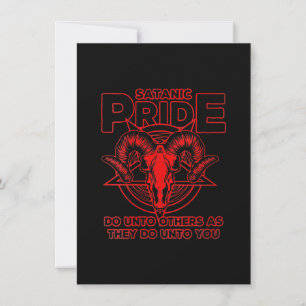 Invitation Fierté satanique féminine Satanisme Païen Chèvre S