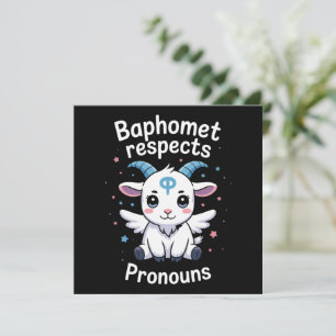Invitation Fierté transgenre Baphomet respecte les pronoms