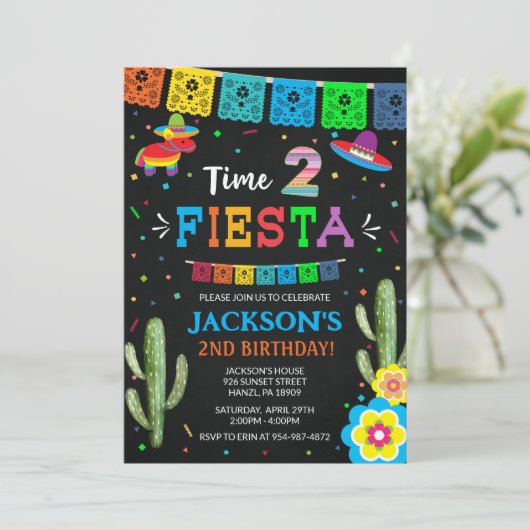 Invitation Fiesta 2 Anniversaire (Debout devant)