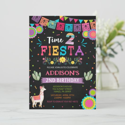 Invitation Fiesta 2 Anniversaire (Debout devant)
