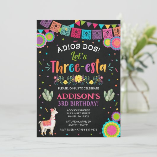 Invitation Fiesta 3e anniversaire (Debout devant)