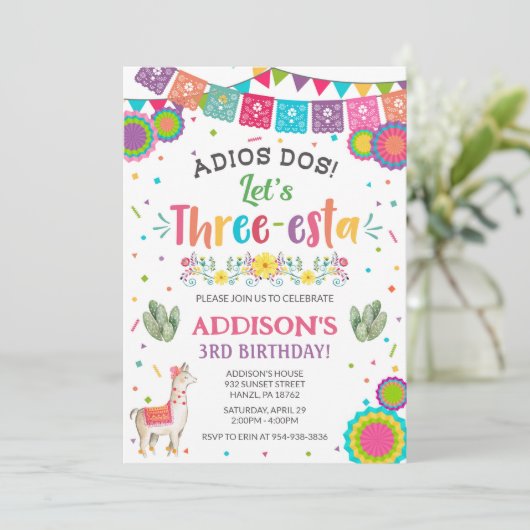 Invitation Fiesta 3e anniversaire (Debout devant)