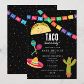Invitation Fiesta à thème mexicaine - Taco Bout a Baby shower (Devant / Derrière)