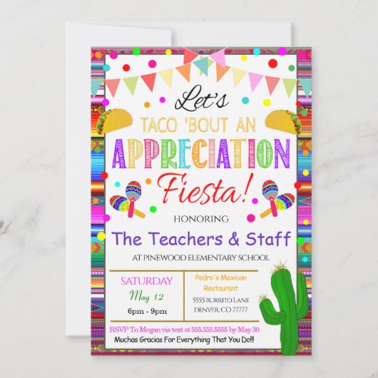 Invitation Fiesta Appréciation (Devant)