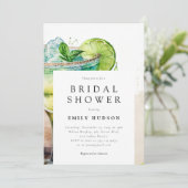 Invitation Fiesta Aquarelle Nuptiale douche (Debout devant)