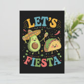 Invitation Fiesta Avocado Et Tacos Cinco De Mayo (Debout devant)