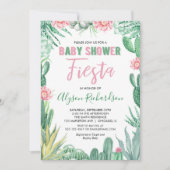 Invitation Fiesta baby shower cactus cinco de mayo (Devant)
