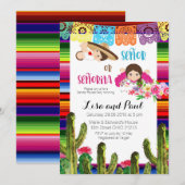 Invitation Fiesta Baby shower mexicain de révélation de genre (Devant / Derrière)