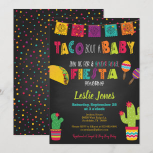 Invitation Fiesta Baby shower Taco Bout a Baby Genre Revela