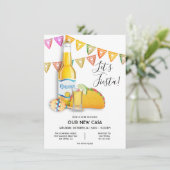 Invitation Fiesta Beer tequila shot taco New Home (Debout devant)