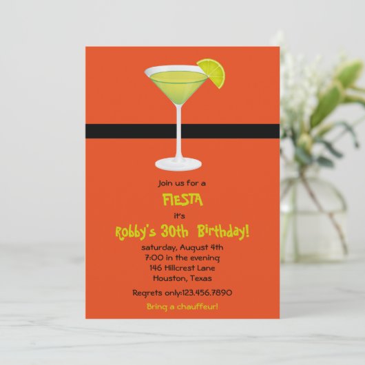 Invitation Fiesta Birthday (Debout devant)