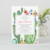Invitation Fiesta Bridal Shower 5"x7" Sud-ouest (Debout devant)