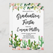 Invitation Fiesta Cactus (Devant / Derrière)