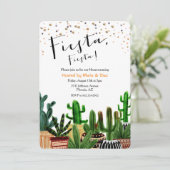 Invitation Fiesta Cactus au réchauffement de la ma (Debout devant)