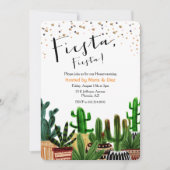 Invitation Fiesta Cactus au réchauffement de la ma (Devant)