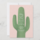 Invitation Fiesta Cactus Boho Girl Birthday Party (Devant)