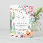 Invitation Fiesta Cactus Fête des mariées (Debout devant)