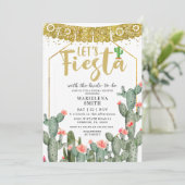 Invitation Fiesta Cactus Fête des mariées mexicaine (Debout devant)