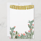 Invitation Fiesta Cactus Fête des mariées mexicaine (Dos)