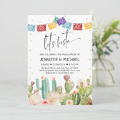 Invitation Fiesta Cactus Fiançailles succulent (Debout devant)