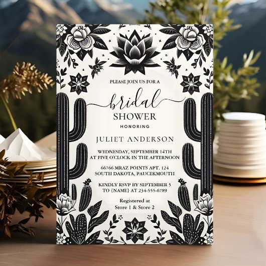 Invitation Fiesta Cactus Love In Bloom Mexicains Fête des mar