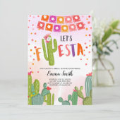 Invitation Fiesta Cactus Mexicaine Fiesta Couples Douche (Debout devant)