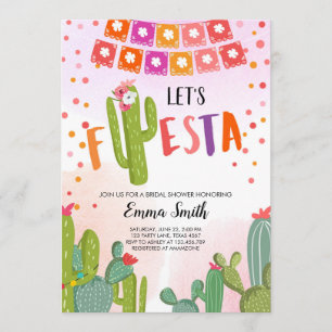 Invitation Fiesta Cactus Mexicaine Fiesta Couples Douche