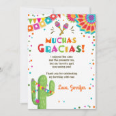 Invitation Fiesta Cactus Mexicaine Nacho Moyenne Muchas Graci (Devant)