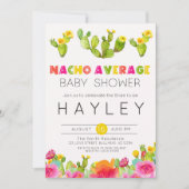 Invitation Fiesta Cactus Nacho Baby shower moyen (Devant)
