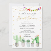 Invitation Fiesta Cactus Nacho Fête des mariées moyenne (Devant)