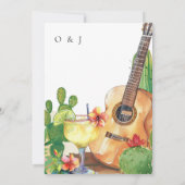 Invitation Fiesta Cactus Parti d'engagement mexicain (Dos)