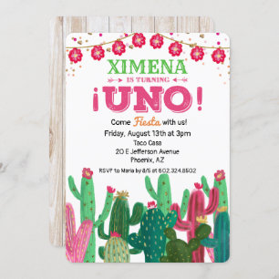 Invitation Fiesta Cactus premier anniversaire