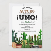 Invitation Fiesta Cactus premier anniversaire (Devant)