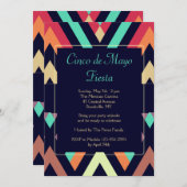 Invitation Fiesta Chevron (Devant / Derrière)