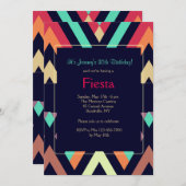 Invitation Fiesta Chevron (Devant / Derrière)