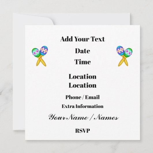 Invitation Fiesta - Cinco de Mayo (Dos)