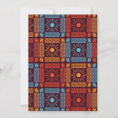 Invitation Fiesta colorée Baby shower Fleurs mexicaines (Dos)