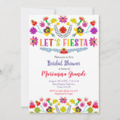 Invitation Fiesta Colorée Florale Douche nuptiale (Devant)