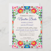 Invitation Fiesta Colorful Floral Botanical Spanish Wedding (Devant)