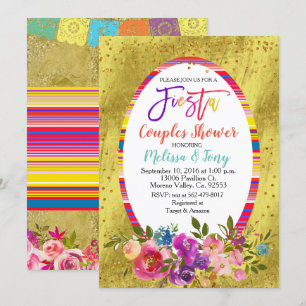 Invitation Fiesta Couple Douche Floral