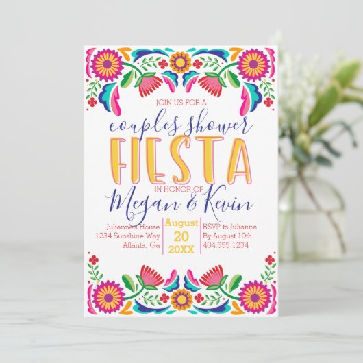 Invitation Fiesta Couples Douche, (Debout devant)
