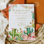 Invitation Fiesta Couples Fiançailles Fiesta Cactus mexicain<br><div class="desc">Fiesta Couples Fiançailles Fiesta Cactus Invitation mexicaine Tous les modèles sont © PIXEL PERFECTION PARTY LTD</div>