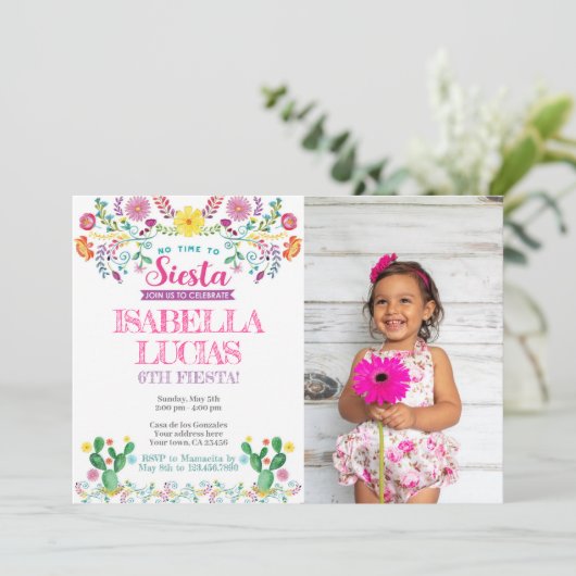 Invitation Fiesta, cumpleaños de Cinco de Mayo (Debout devant)