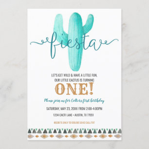 Invitation Fiesta de baby shower d'anniversaire customisée