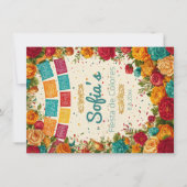 Invitation Fiesta de Colores Quinceanera, sur mesure (Devant)