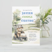 Invitation Fiesta de Cumpleaños de Golf para Niño (Debout devant)