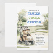 Invitation Fiesta de Cumpleaños de Golf para Niño (Devant / Derrière)