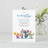 Invitation Fiesta de fête de Fête de la mariée de cactus (Debout devant)