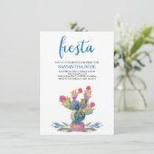 Invitation Fiesta de fête de Fête de la mariée de cactus (Debout devant)