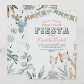 Invitation Fiesta de Fête de la mariée de lama du sud-ouest (Devant / Derrière)